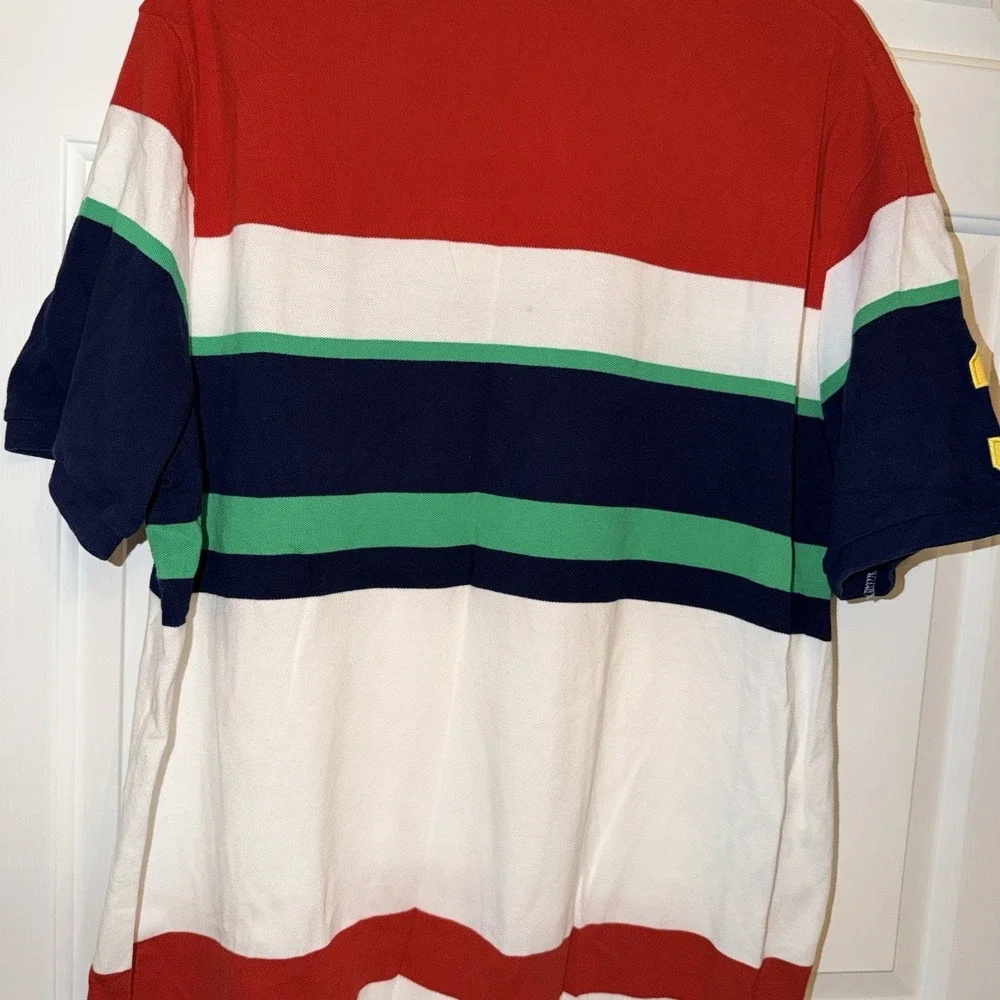 Polo Ralph Lauren Shirt Men 2XL Yacht Club Big Pony Crest Preppy Striped